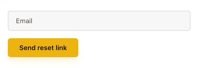 EidoStack desktop password recovery form with the email field and Send reset link action.