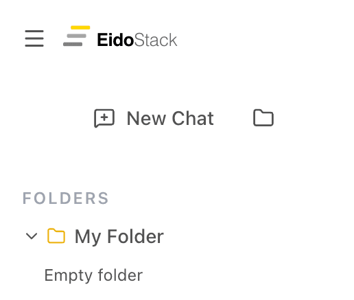 EidoStack sidebar showing the expanded Folders section.